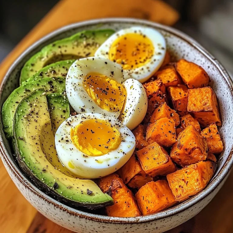Avocado, Egg & Roasted Sweet Potato Bowl
