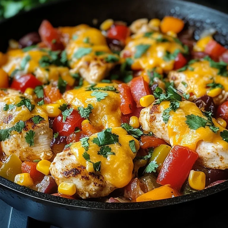 Cheesy Baja Chicken & Bell Pepper Skillet: An Incredible One-Pan Meal
