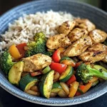 Chicken Veggie Stir-Fry with Brown Rice Bowl