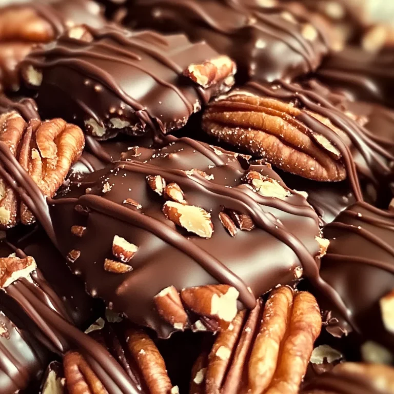Chocolate Pecan Turtle Clusters