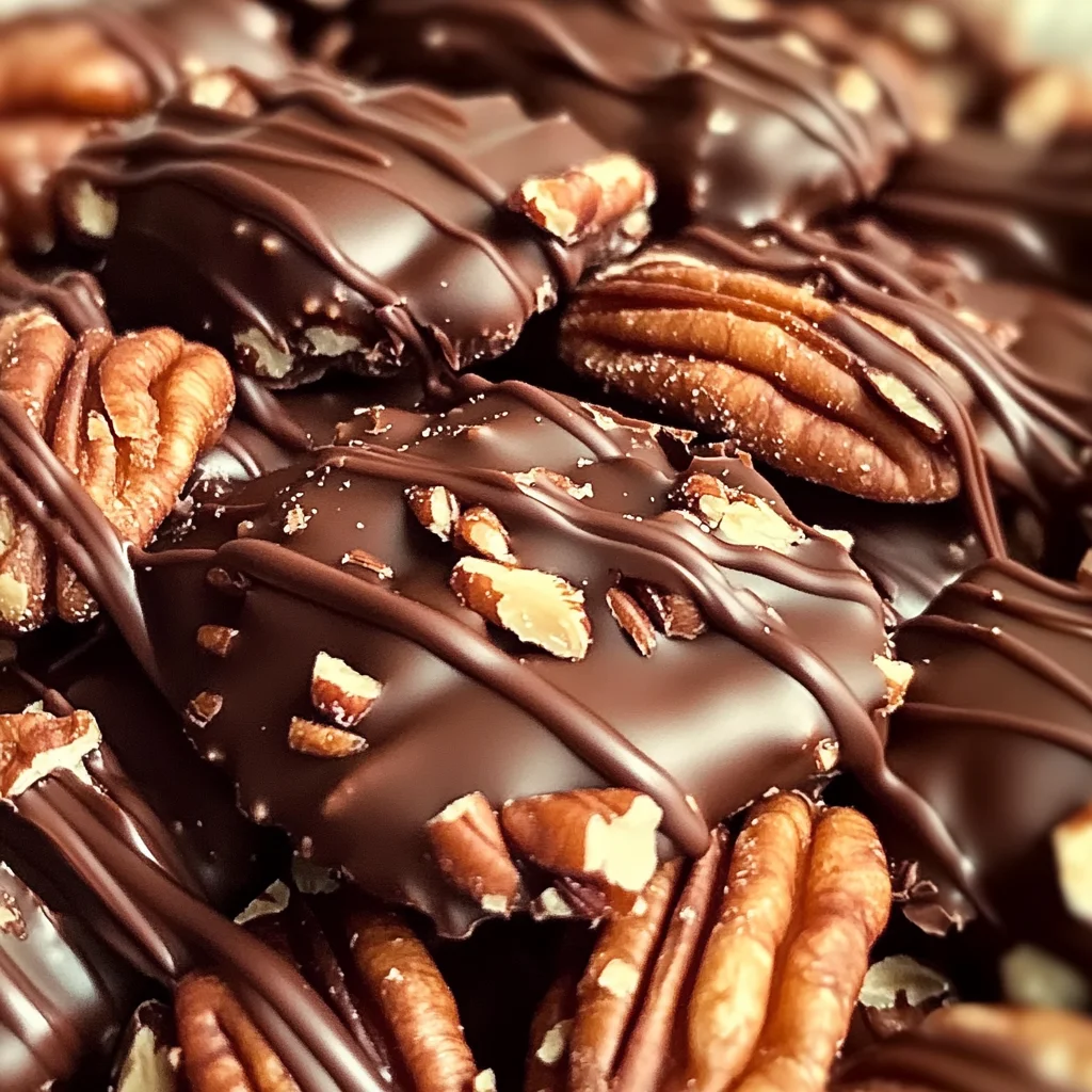 Chocolate Pecan Turtle Clusters