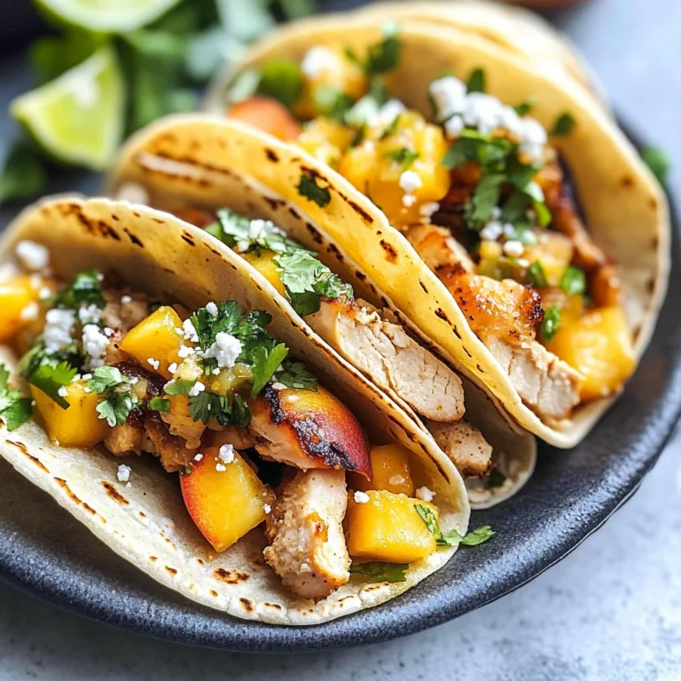 Cilantro-Lime Chicken Tacos with Peach Salsa (30-Minute, One-Pan Meal)