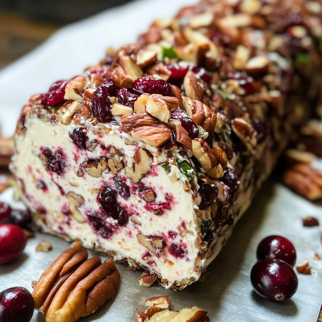 Cranberry Pecan Cheese Log