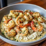 Creamy Garlic Shrimp with Rice