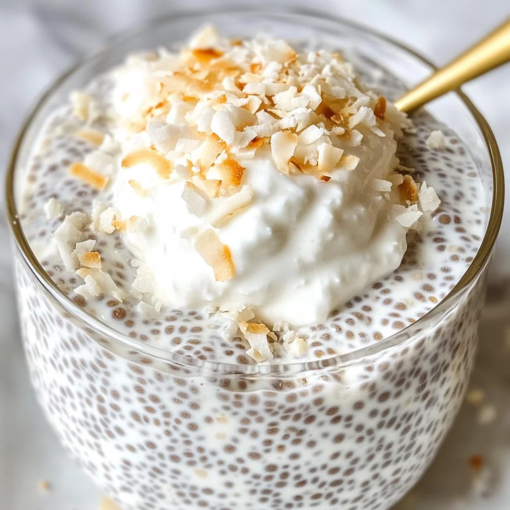 Easy Coconut Chia Pudding Recipe (Coconut Raffaello)