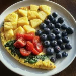 Garden Veggie Omelet with Fresh Fruit