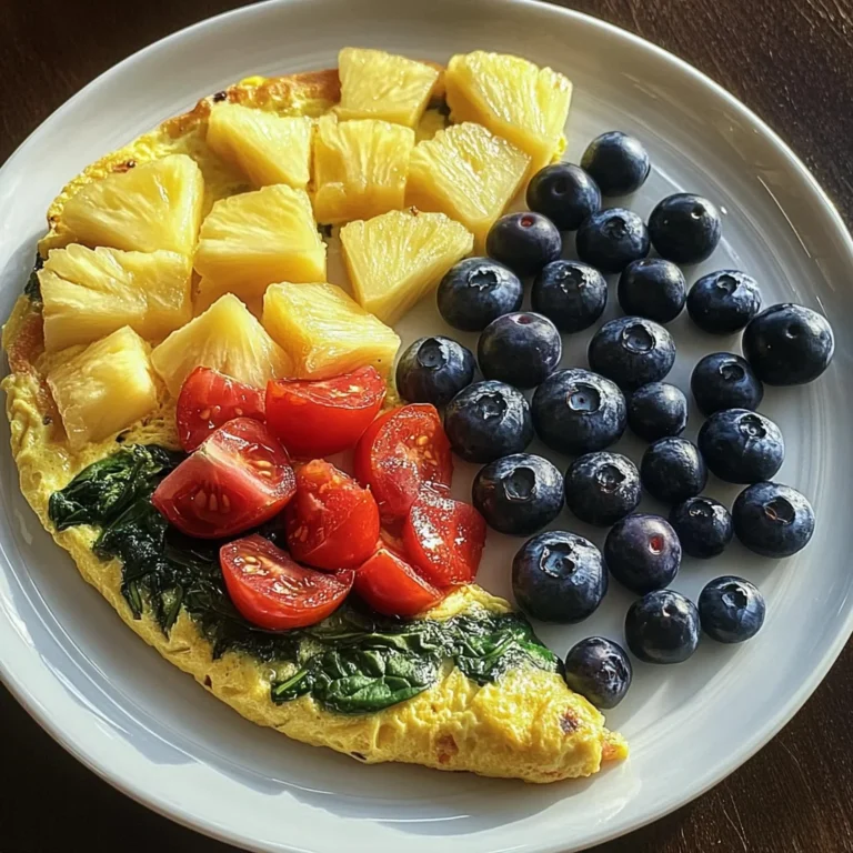 Garden Veggie Omelet with Fresh Fruit