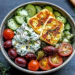 Greek Halloumi Bowls with Tzatziki