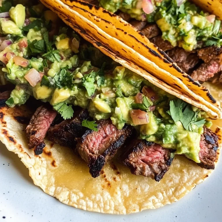 Grilled Steak Tacos with Avocado Salsa