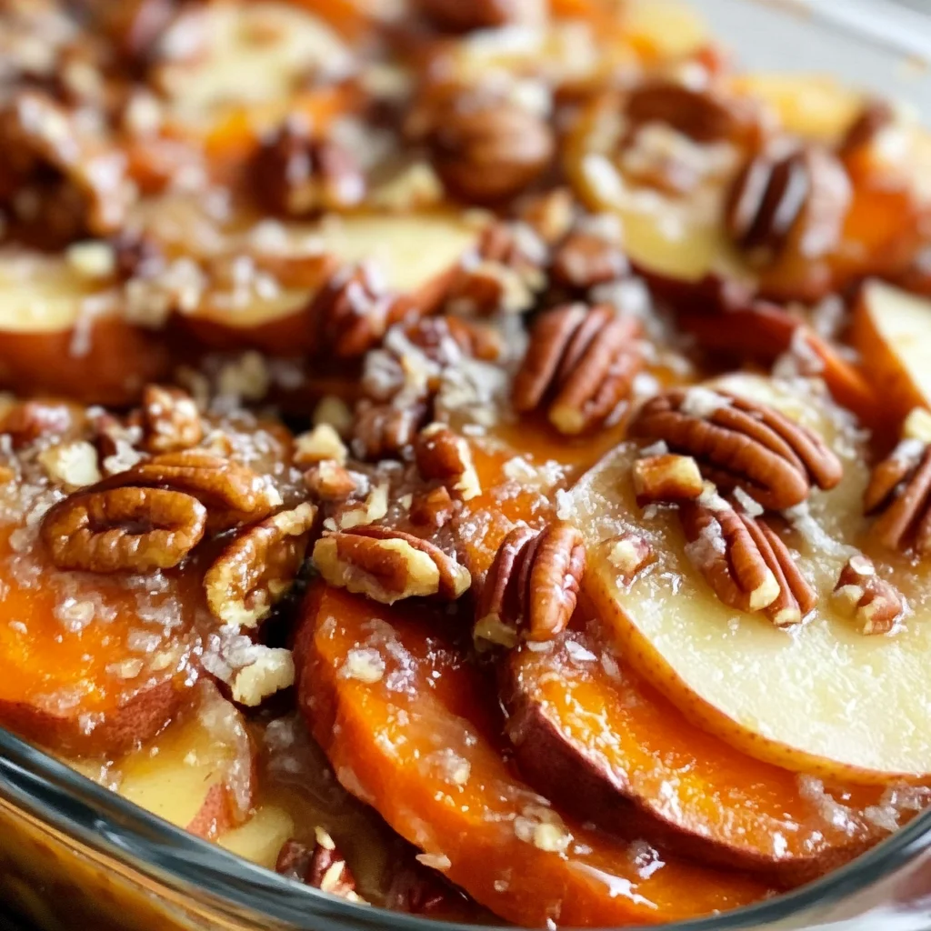 Honey Glazed Sweet Potato & Apple Casserole