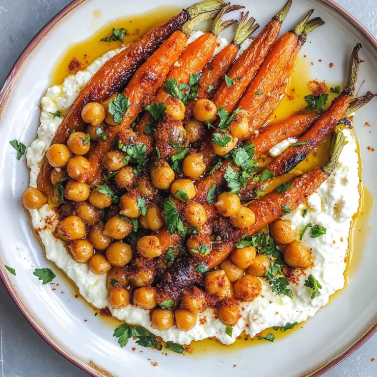 Honey Harissa Carrots With Whipped Feta