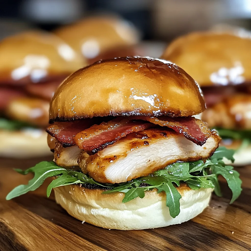 Maple Chicken & Turkey Bacon Sliders