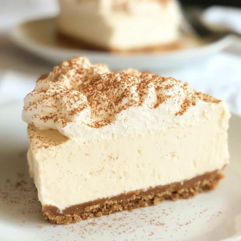 No Bake Eggnog Cheesecake with Gingersnap Crust