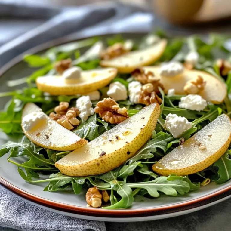 Pear and Arugula Salad with Honey Vinaigrette