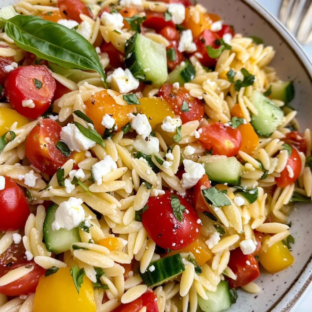 Rainbow Orzo Salad
