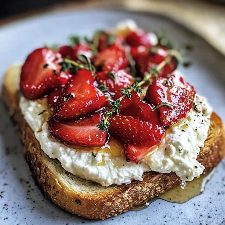 Roasted Strawberry Whipped Ricotta Toast Recipe
