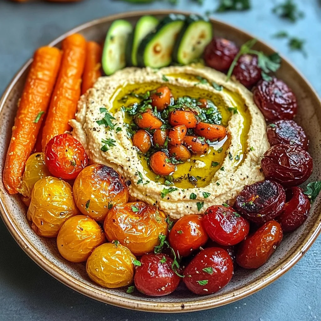 Roasted Veggie and Hummus Bowl