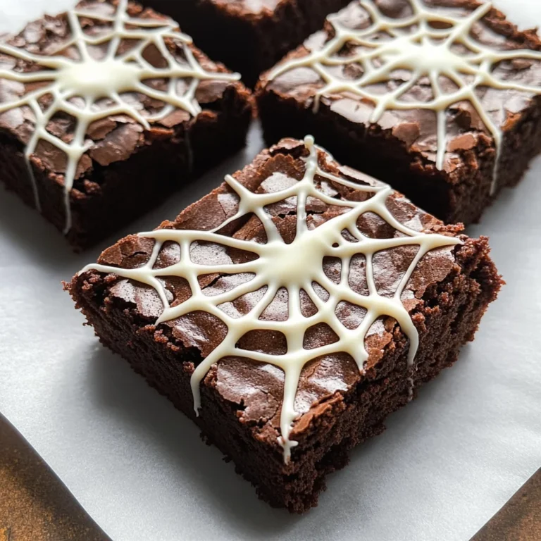 Spider Web Brownies