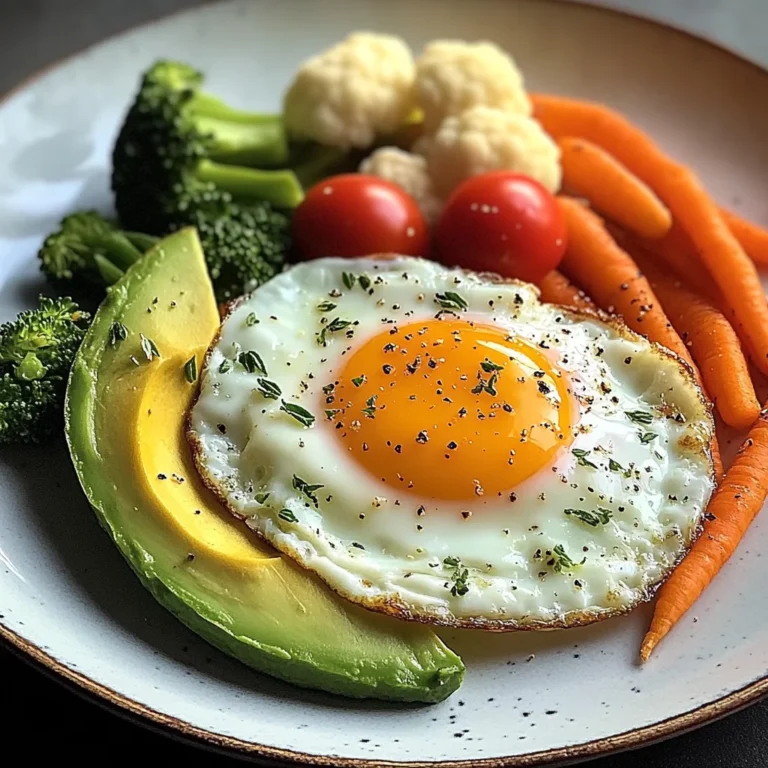 Sunny-Side Egg with Avocado, Tomatoes & Steamed Veggies