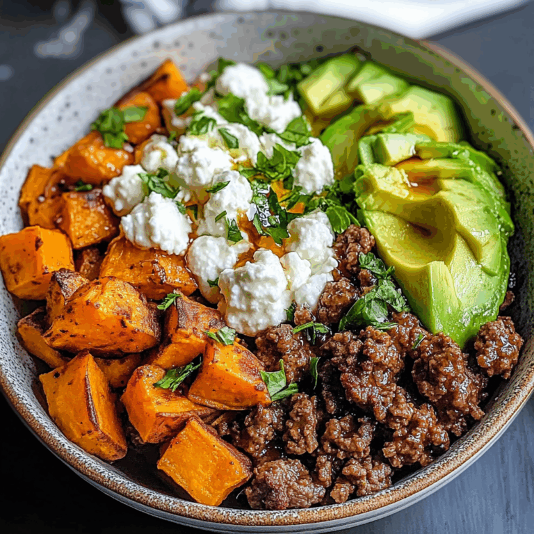 Sweet Potato Beef Bowl with Hot Honey and Cottage Cheese Recipe (Viral TikTok Recipe!)