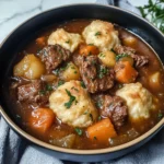 Tasty Beef Stew and Dumplings