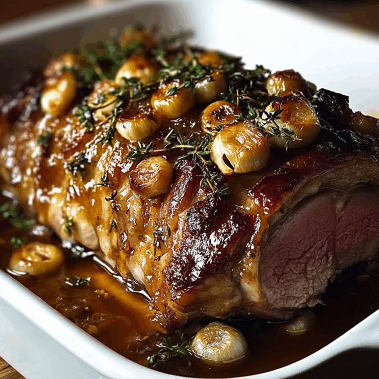 Slow-Roasted Lamb Shoulder with Honey-Garlic Mustard Glaze
