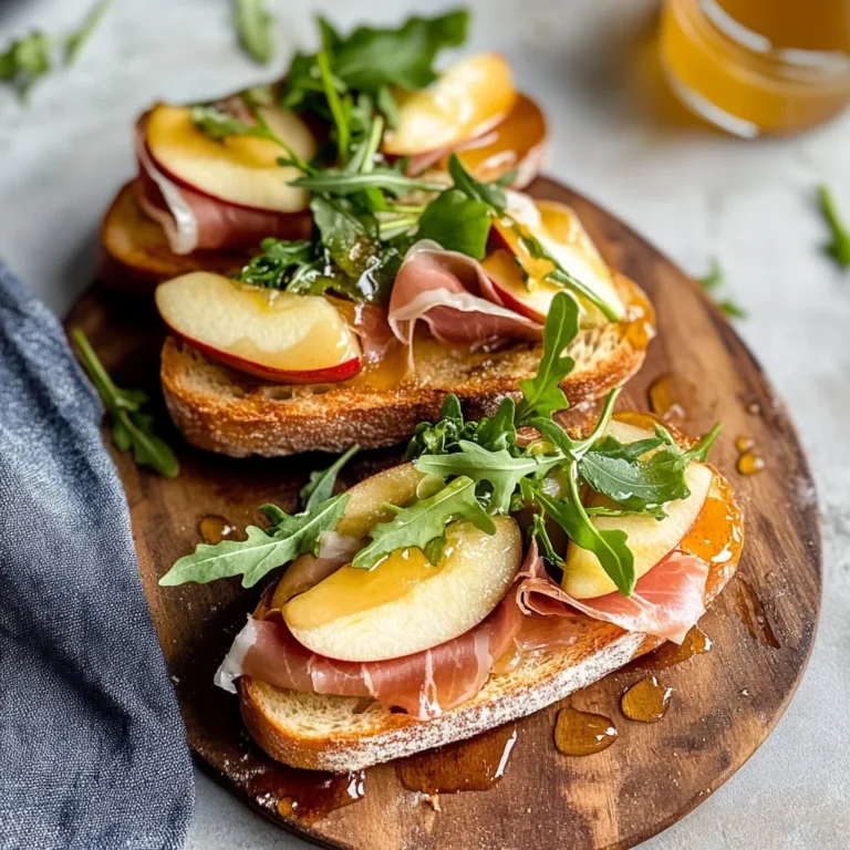Apple & Brie Crostini with Hot Honey