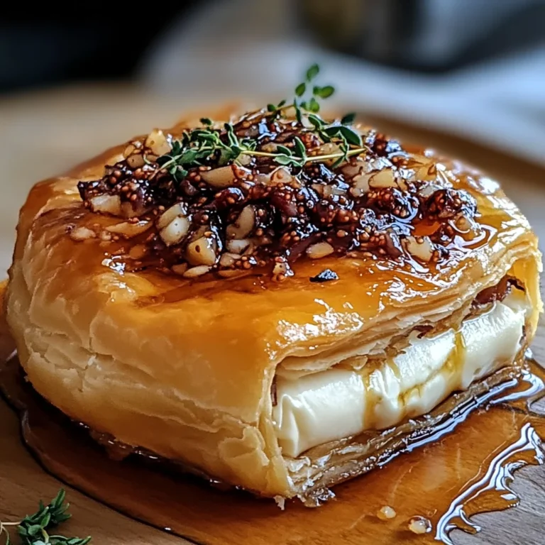 Baked Brie in Puff Pastry with Honey and Fig