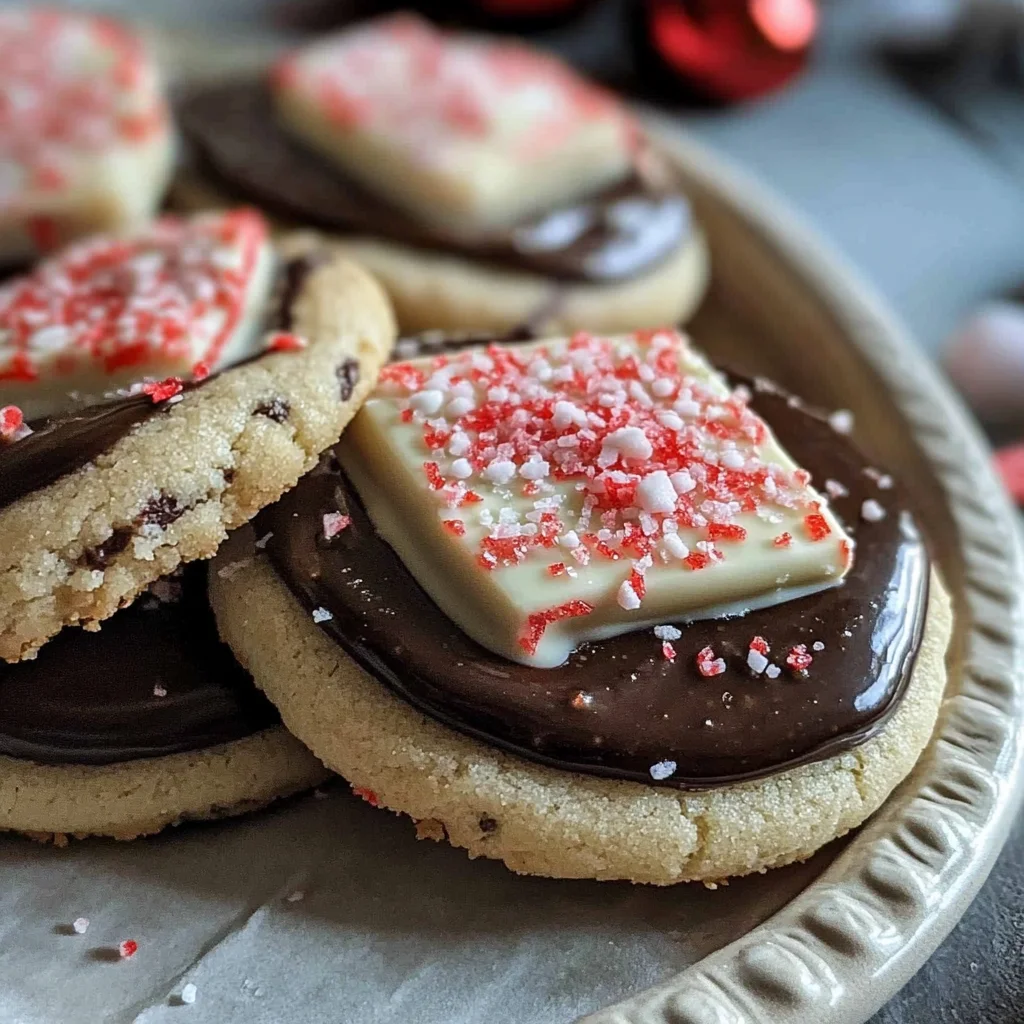 Chocolate Peppermint Bark Sugar Cookies