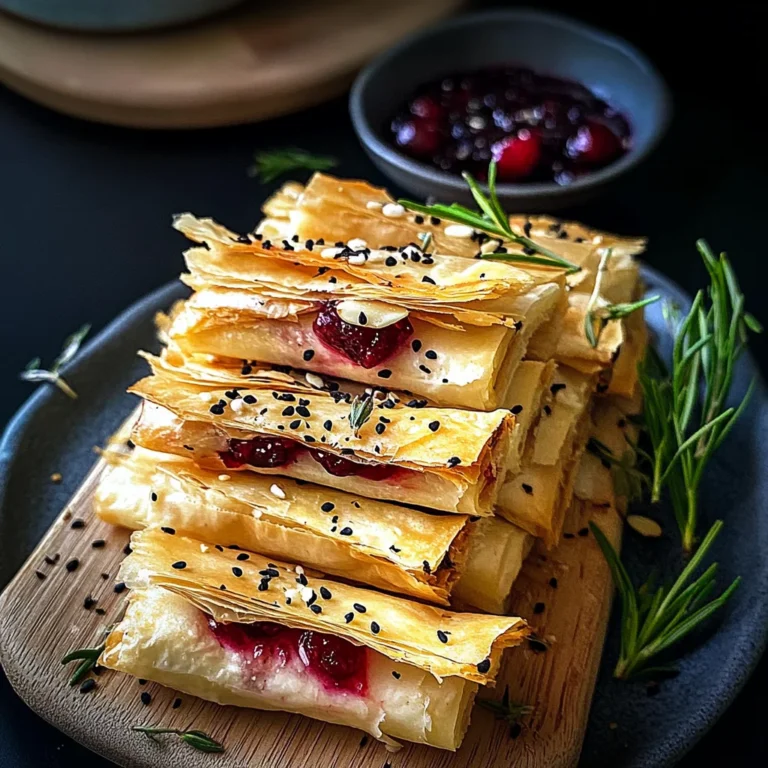 Cranberry and Brie Filo Crackers | Video
