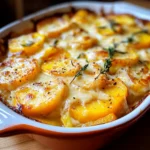 Cremiger Kürbis-Kartoffel-Auflauf