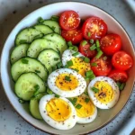 Garden Egg Bowl with Cucumber & Cherry Tomatoes