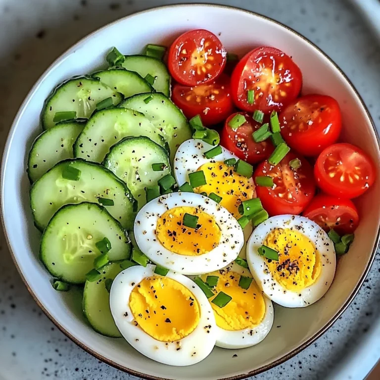 Garden Egg Bowl with Cucumber & Cherry Tomatoes