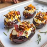 Goats cheese stuffed dates