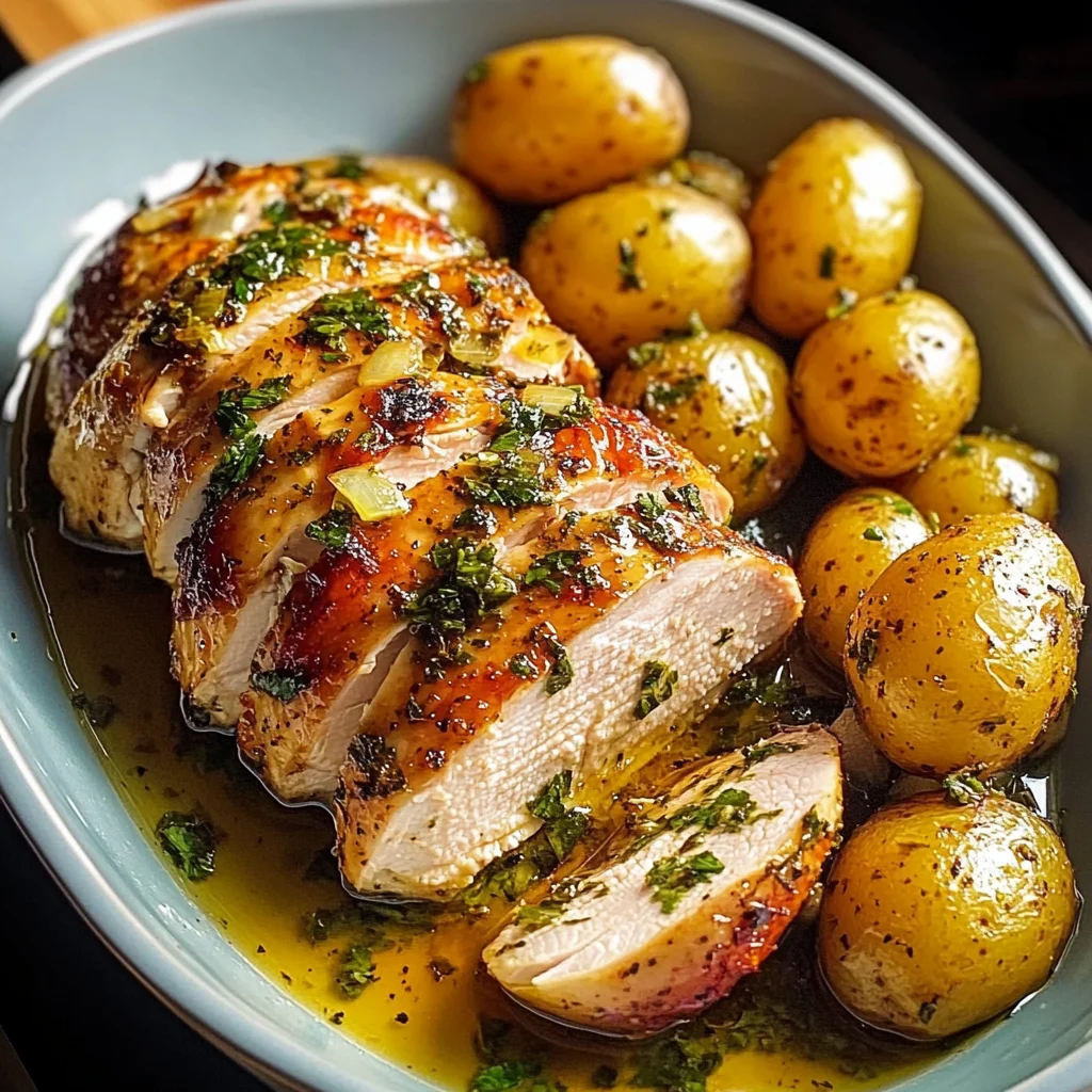 Herb-Roasted Chicken Breast with Baby Potatoes