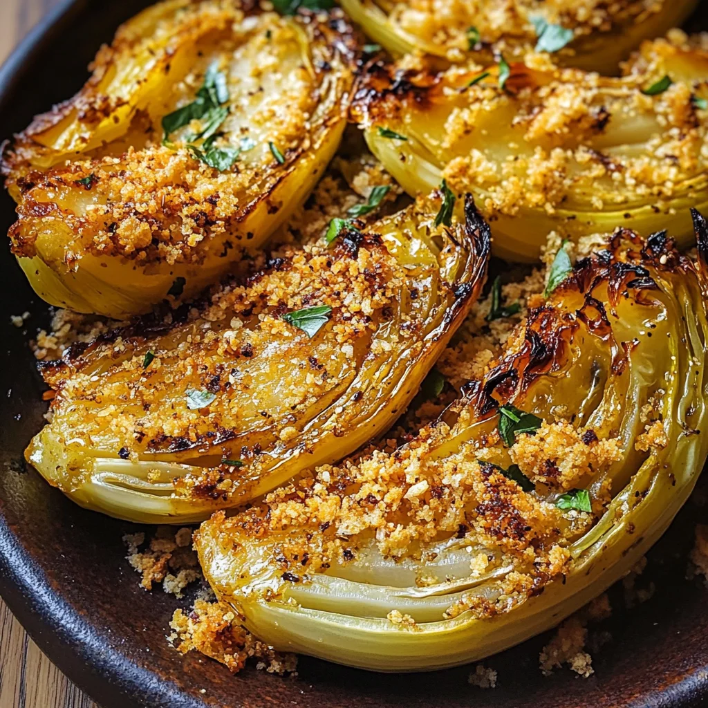 Miso Butter Roasted Cabbage Wedges