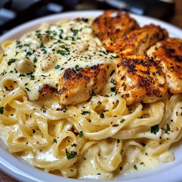 Mozzarella Alfredo Chicken Linguine with Parmesan Garlic