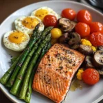 Nourishing Pan-Seared Salmon with Asparagus and Scrambled Eggs Recipe