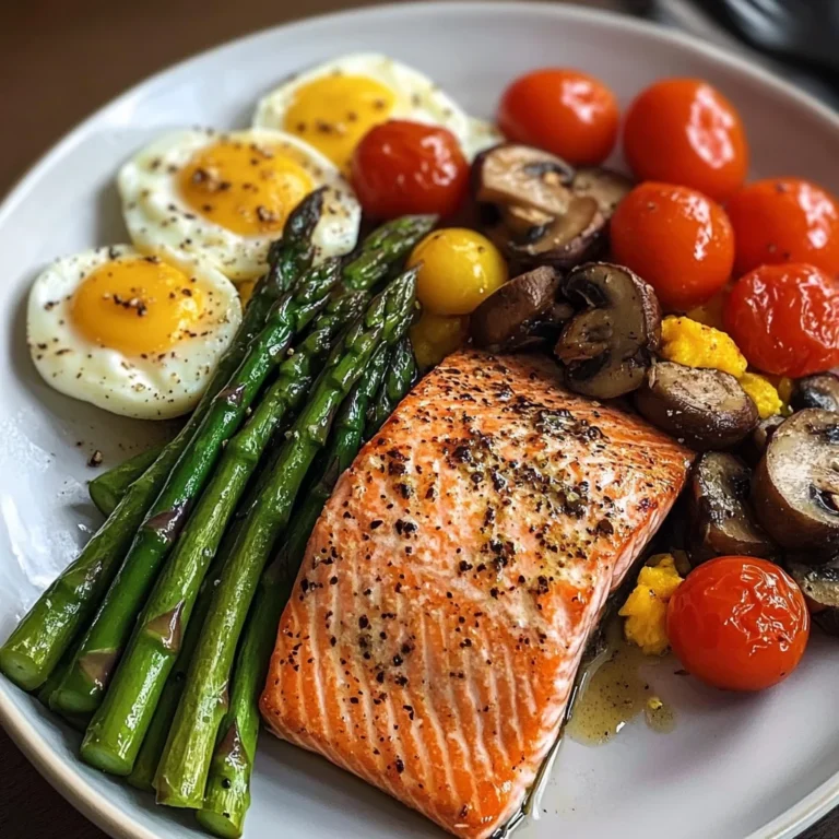 Nourishing Pan-Seared Salmon with Asparagus and Scrambled Eggs Recipe