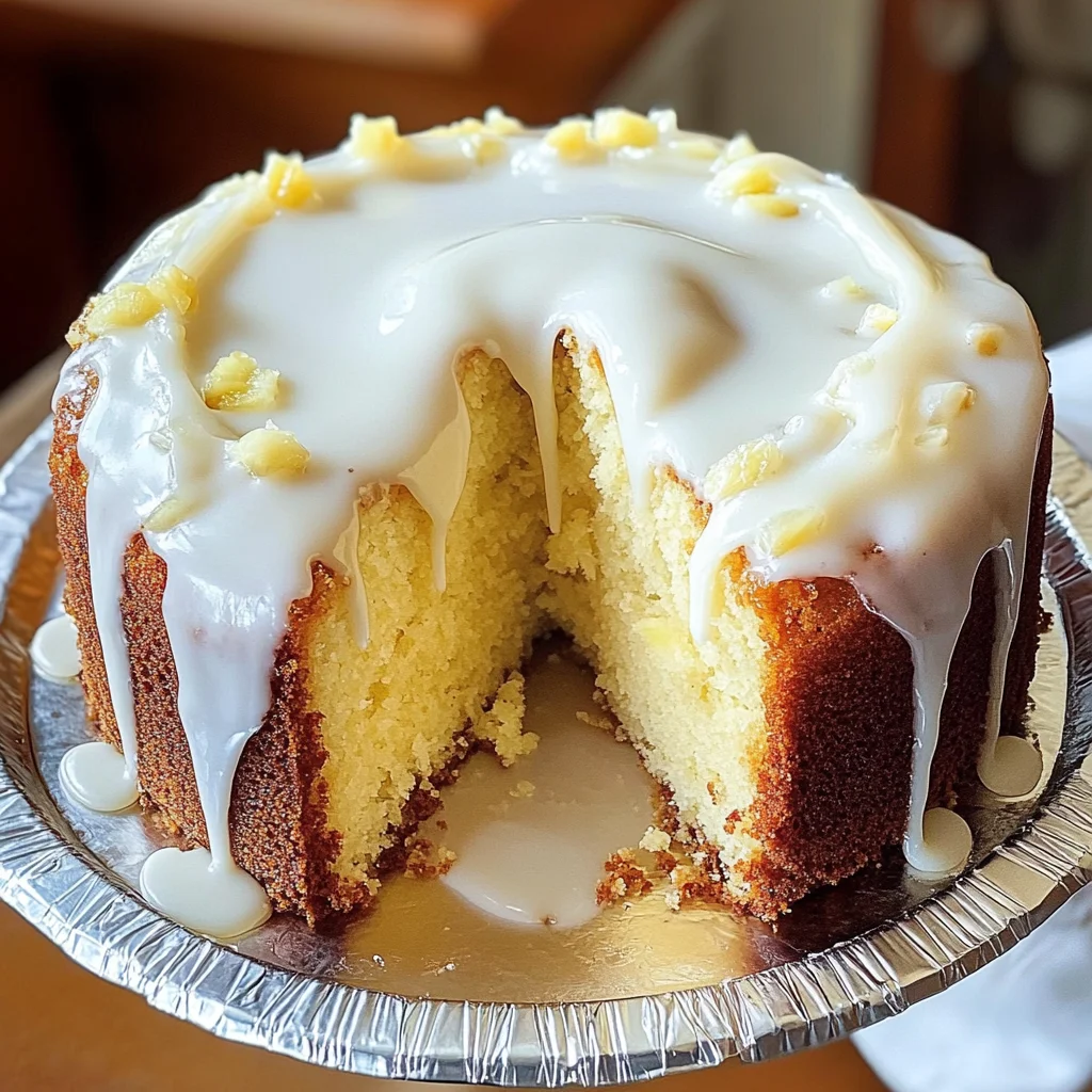 Pineapple Sour Cream Pound Cake