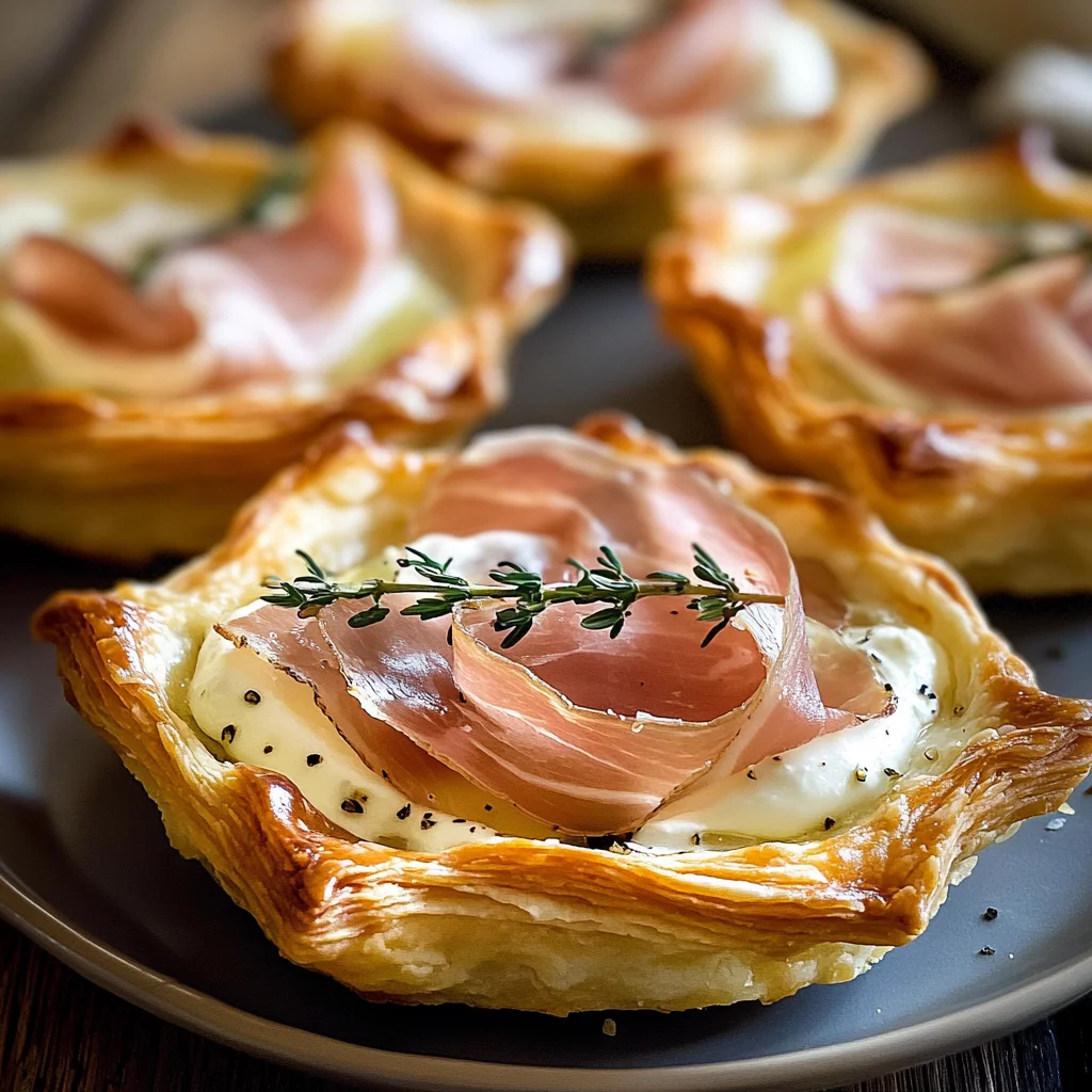 Prosciutto, Pear and Brie Tarts