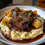 Red Wine Braised Beef Short Ribs with Buttery Mashed Potatoes