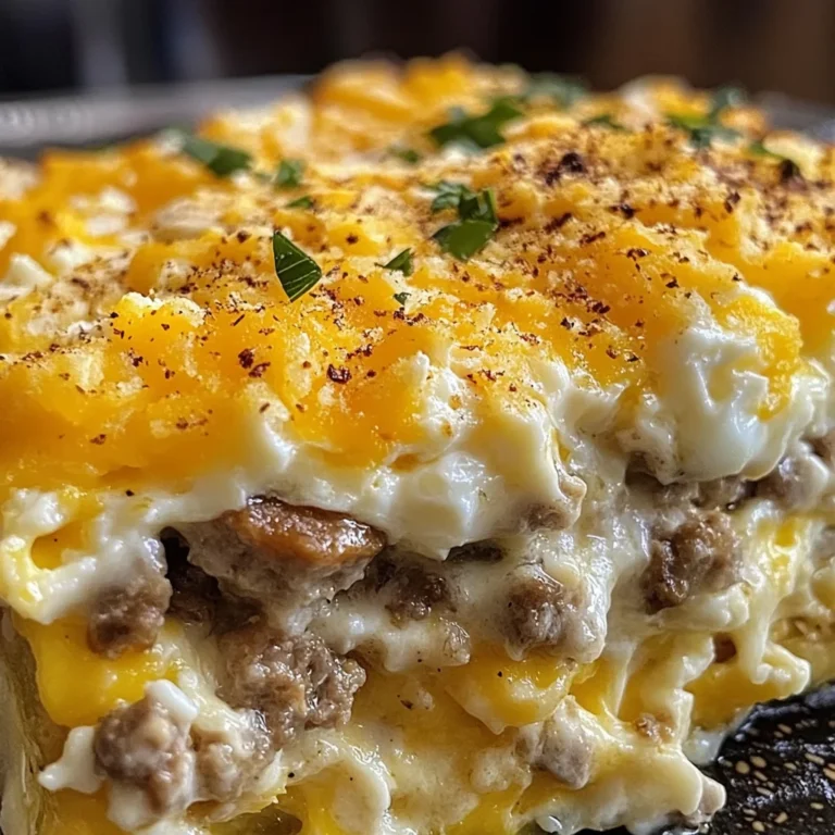 Sausage, Egg, and Cream Cheese Hashbrown Casserole