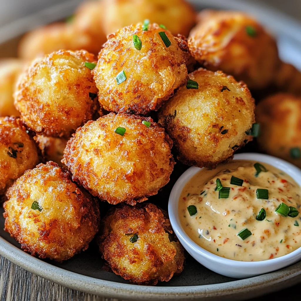 Spicy Crawfish Hush Puppies with Creole Dipping Sauce