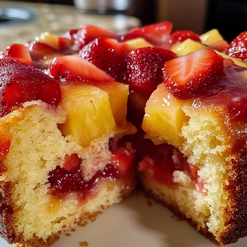 Strawberry Pineapple Pound Cake