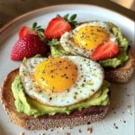 Sunny Avocado Egg Toast with Sweet Strawberries