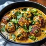 Thai Chicken Meatballs in Creamy Coconut Curry