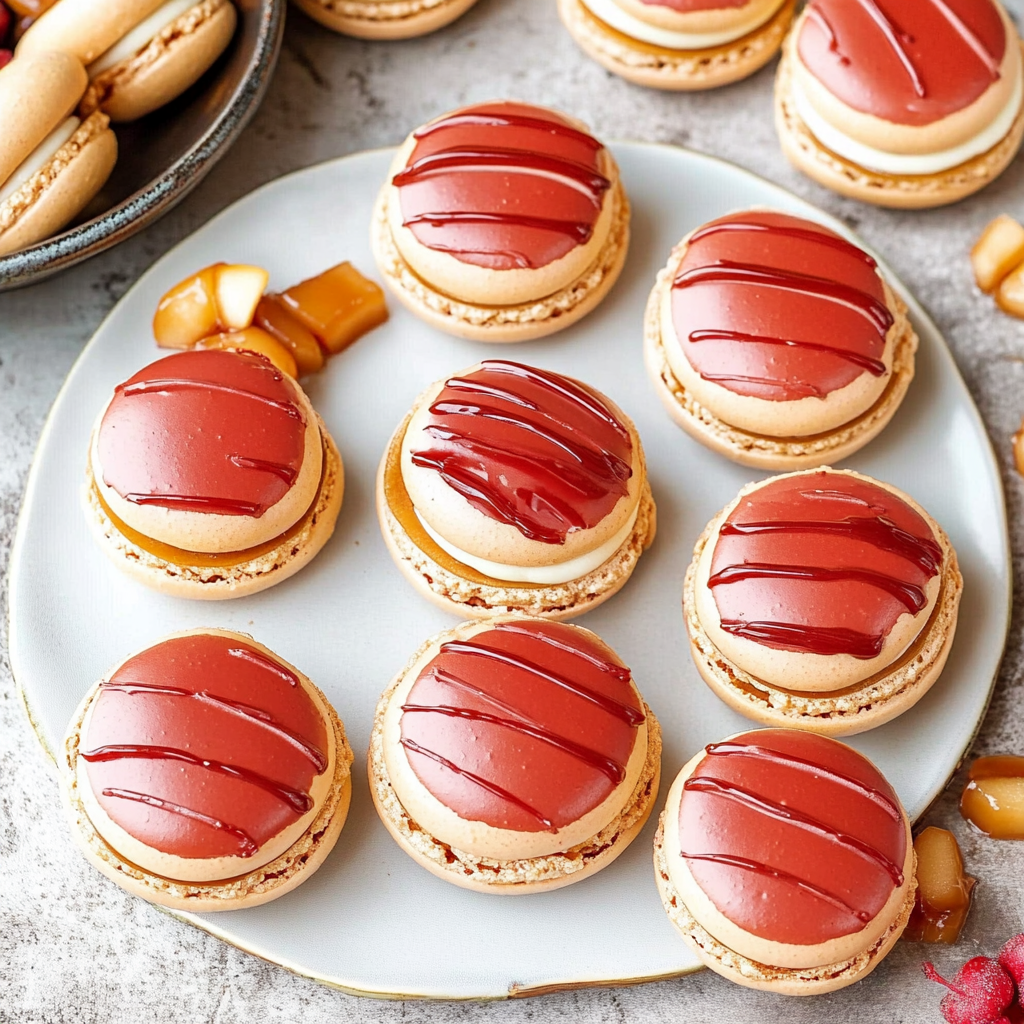 Caramel Apple Pie Macarons